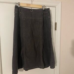 Cato Gray Midi A-Line Skirt for Casual Wear